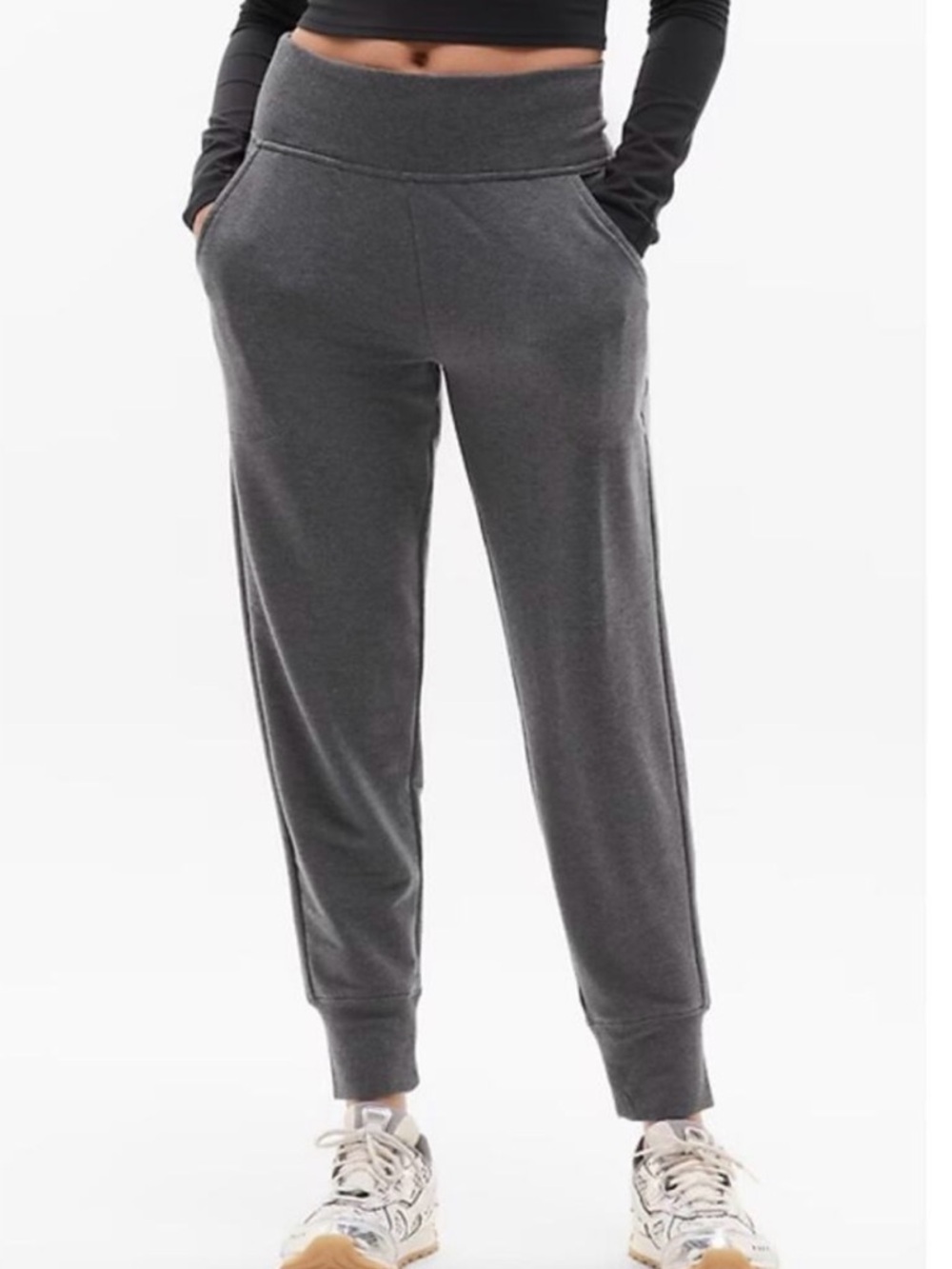 Athleta Charcoal Gray Cozy Jogger Pants
